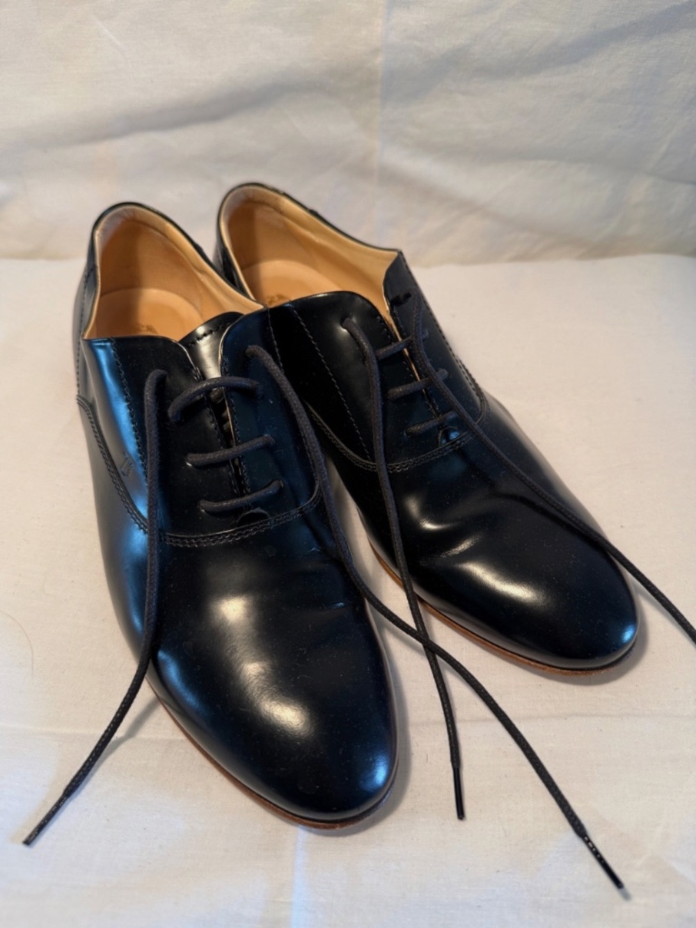 Tod's Men's Black Patent Leather Oxford Shoes